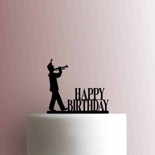 Marching Band Trumpet Happy Birthday 225-B878 Cake Topper