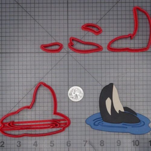 Orca Whale in Ocean 266-K566 Cookie Cutter Set