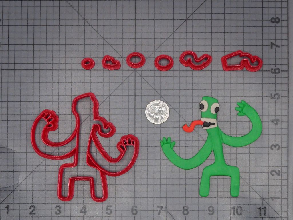 Rainbow Friends - Green Body 266-K648 Cookie Cutter Set