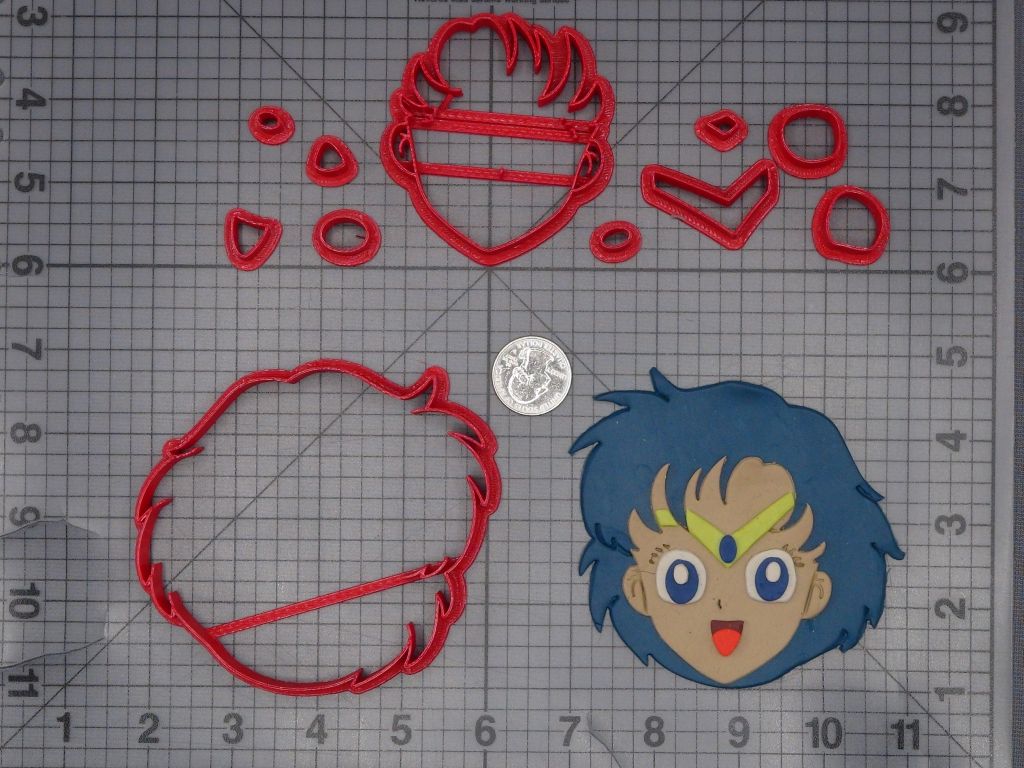 Sailor Moon - Mercury Head 266-K713 Cookie Cutter Set
