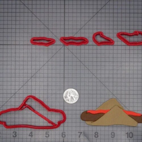 Sausage Sizzle Hotdog 266-K495 Cookie Cutter Set