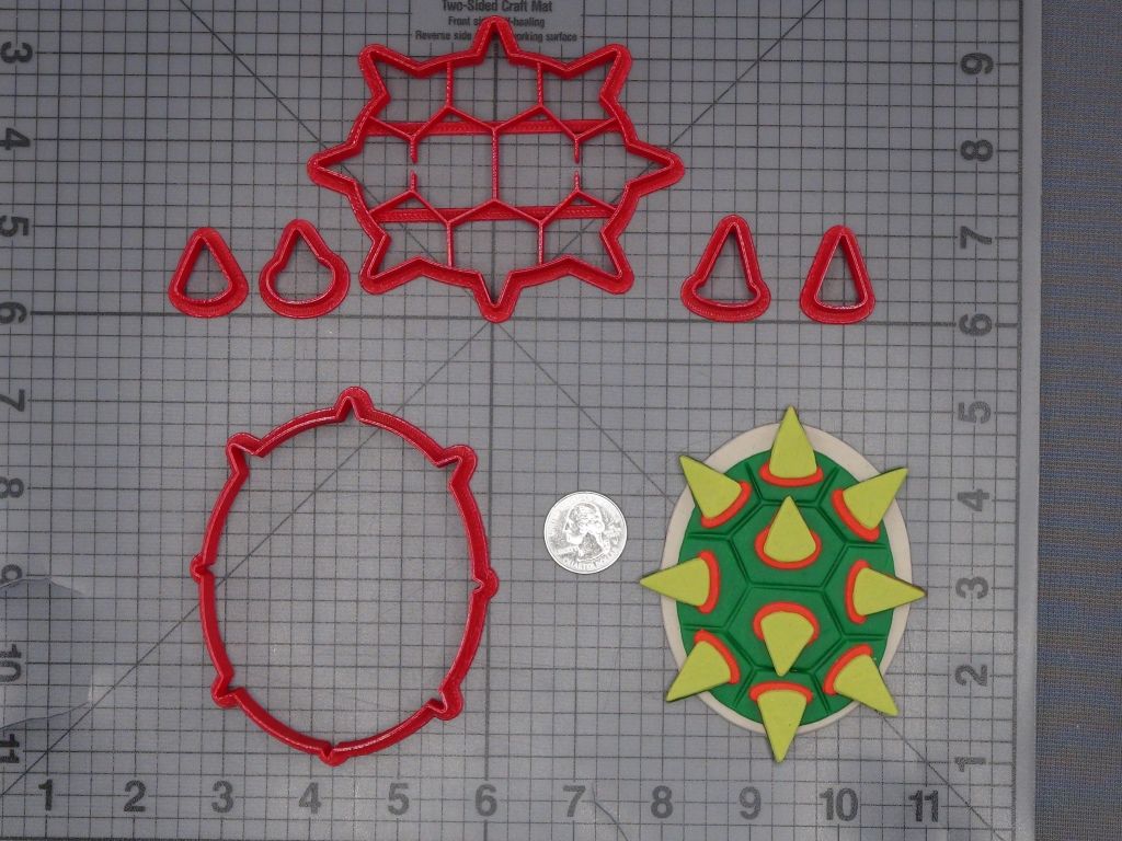 Super Mario - Bowser Shell 266-K709 Cookie Cutter Set