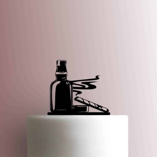 Whiskey and Cigar 225-B935 Cake Topper