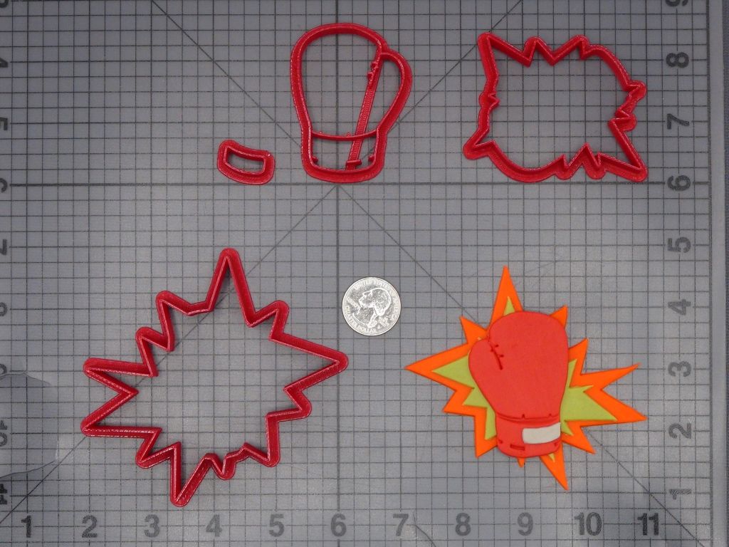 Boxing Glove Pow 266-K592 Cookie Cutter Set