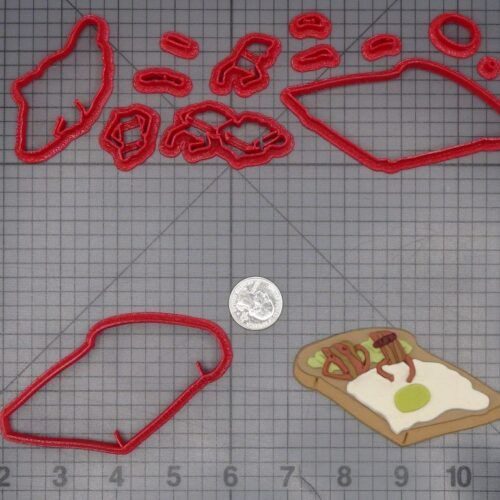 Breakfast in Bed Bacon and Eggs 266-K625 Cookie Cutter Set