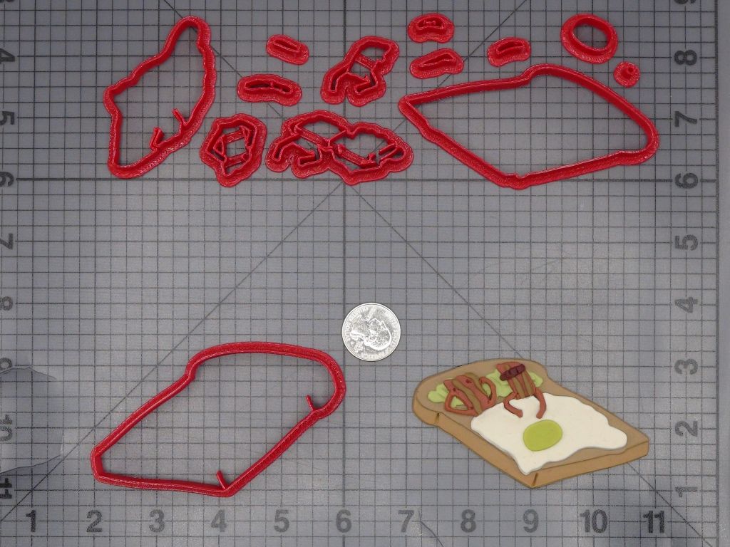Breakfast in Bed Bacon and Eggs 266-K625 Cookie Cutter Set