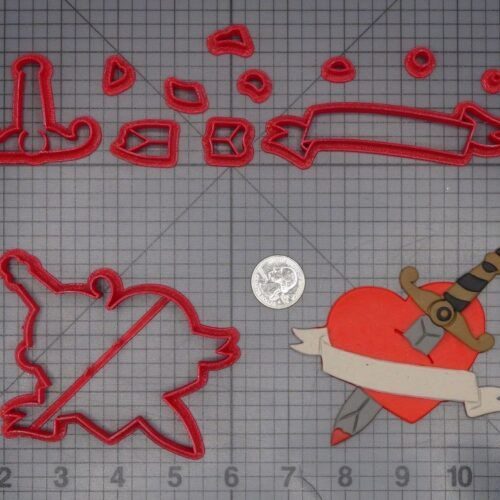 Dagger in Heart 266-K590 Cookie Cutter Set