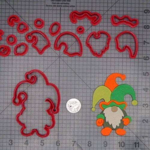 Mardi Gras Jester Gnome 266-K598 Cookie Cutter Set