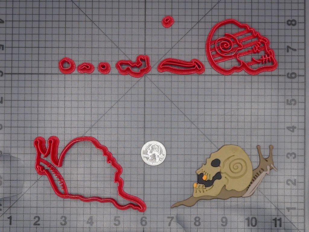 Skull Snail 266-K669 Cookie Cutter Set