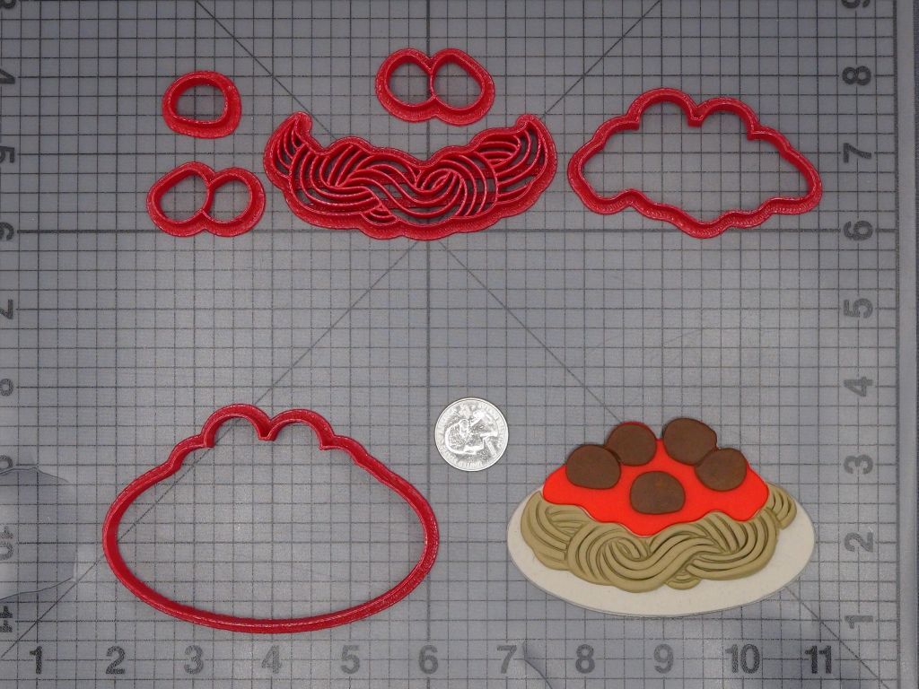 Spaghetti and Meatballs 266-K671 Cookie Cutter Set