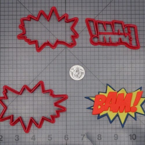 Action Comic Bubble - Bam 266-K814 Cookie Cutter Set
