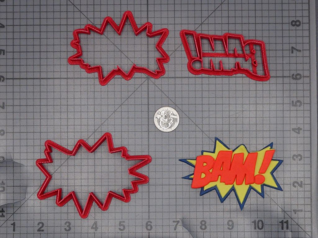 Action Comic Bubble - Bam 266-K814 Cookie Cutter Set