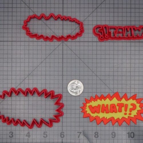 Action Comic Bubble - What 266-K746 Cookie Cutter Set