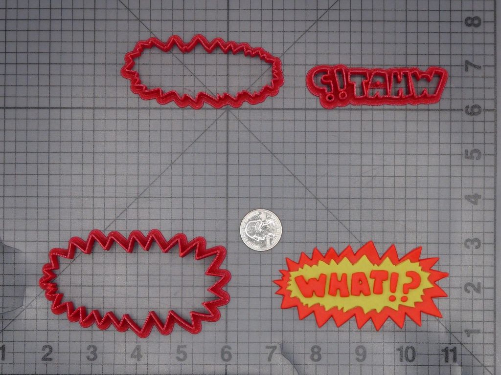 Action Comic Bubble - What 266-K746 Cookie Cutter Set