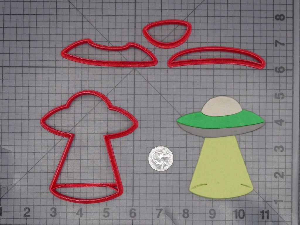Alien Spaceship 266-K696 Cookie Cutter Set
