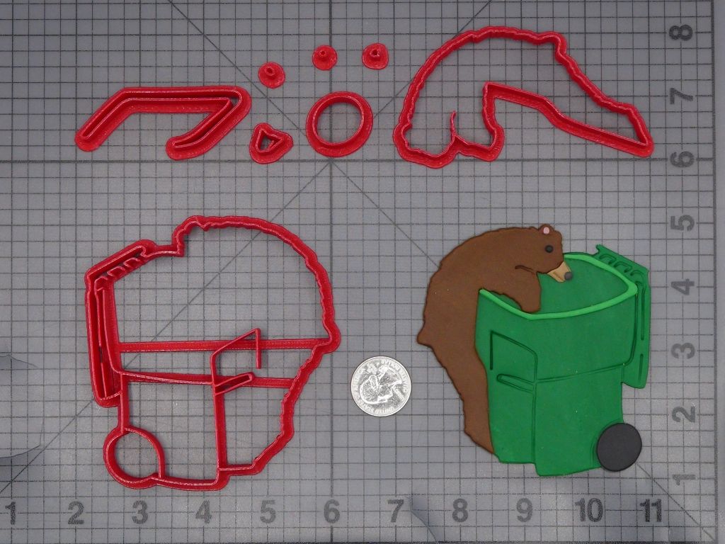 Bear Digging in Trash 266-K698 Cookie Cutter Set