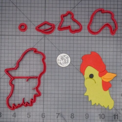 Chicken Head 266-K699 Cookie Cutter Set