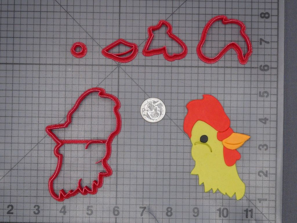 Chicken Head 266-K699 Cookie Cutter Set