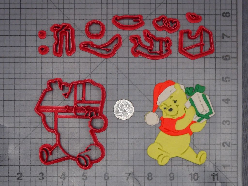 Christmas - Winnie the Pooh with Present 266-L057 Cookie Cutter Set