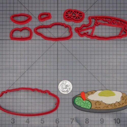 Crispy Pork and Eggs Breakfast 266-F264 Cookie Cutter Set