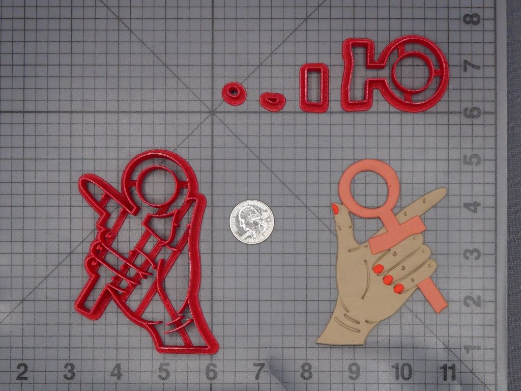 Female Hand And Symbol 266-K818 Cookie Cutter Set