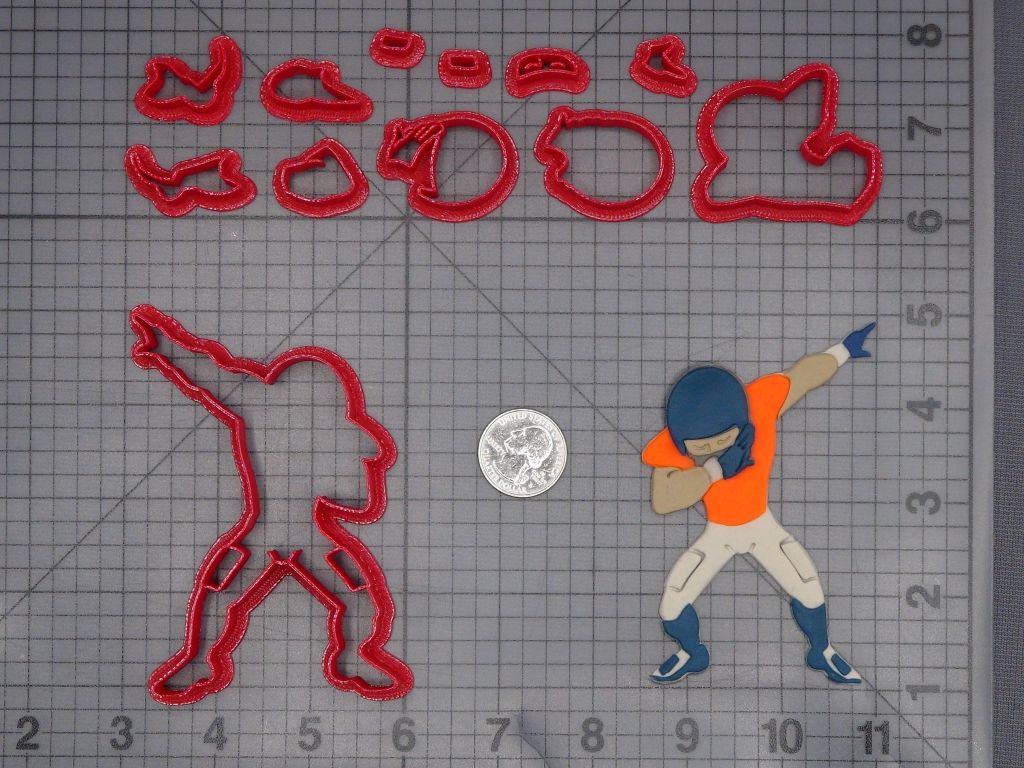 Football Player Dabbing 266-G877 Cookie Cutter Set