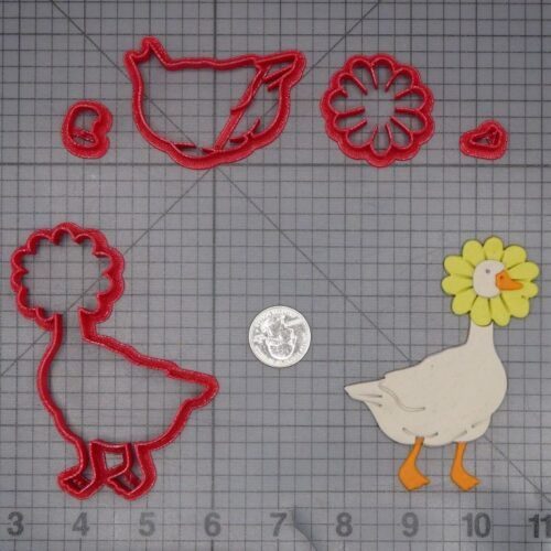 Goose with Flower 266-K753 Cookie Cutter Set