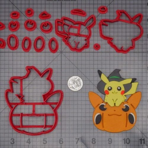 Halloween - Pokemon - Pikachu and Jack O Lantern 266-L052 Cookie Cutter Set