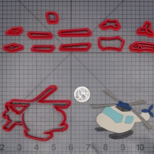 Helicopter 266-K748 Cookie Cutter Set