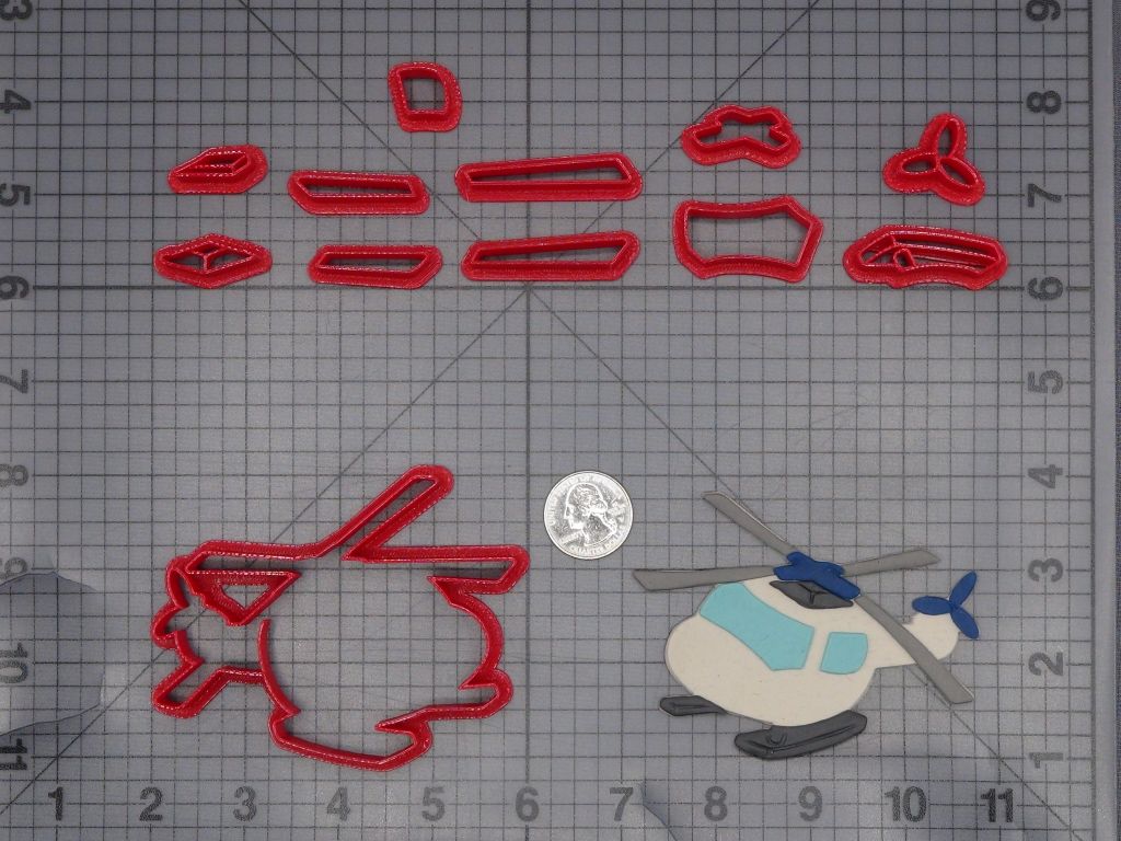 Helicopter 266-K748 Cookie Cutter Set