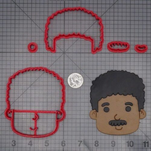 Man Afro Head 266-K752 Cookie Cutter Set