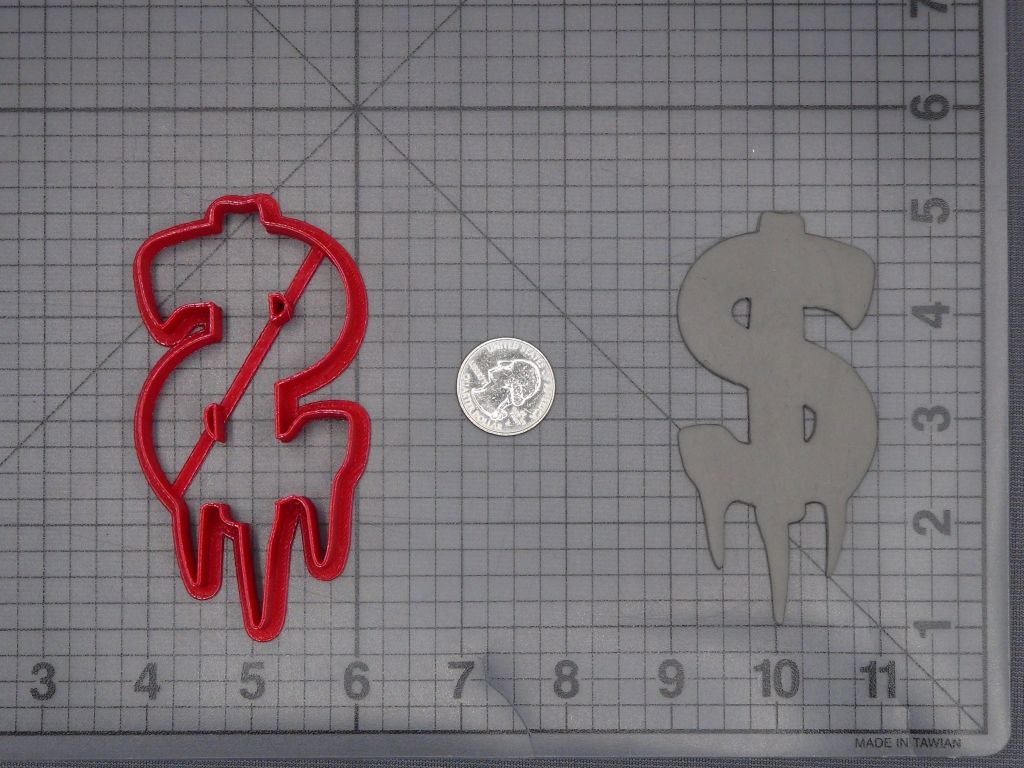 Melting Dollar Sign 266-K728 Cookie Cutter