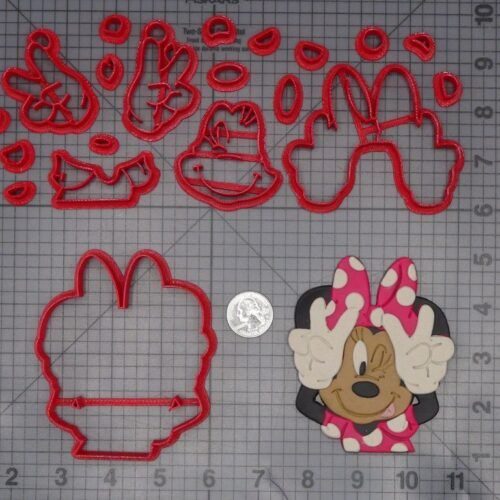 Minnie Mouse Peace Sign 266-K940 Cookie Cutter Set