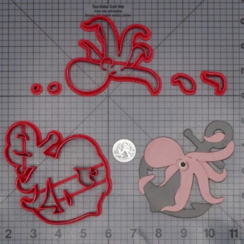 Octopus with Anchor 266-K750 Cookie Cutter Set