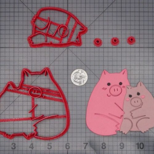 Pig Couple 266-K857 Cookie Cutter Set