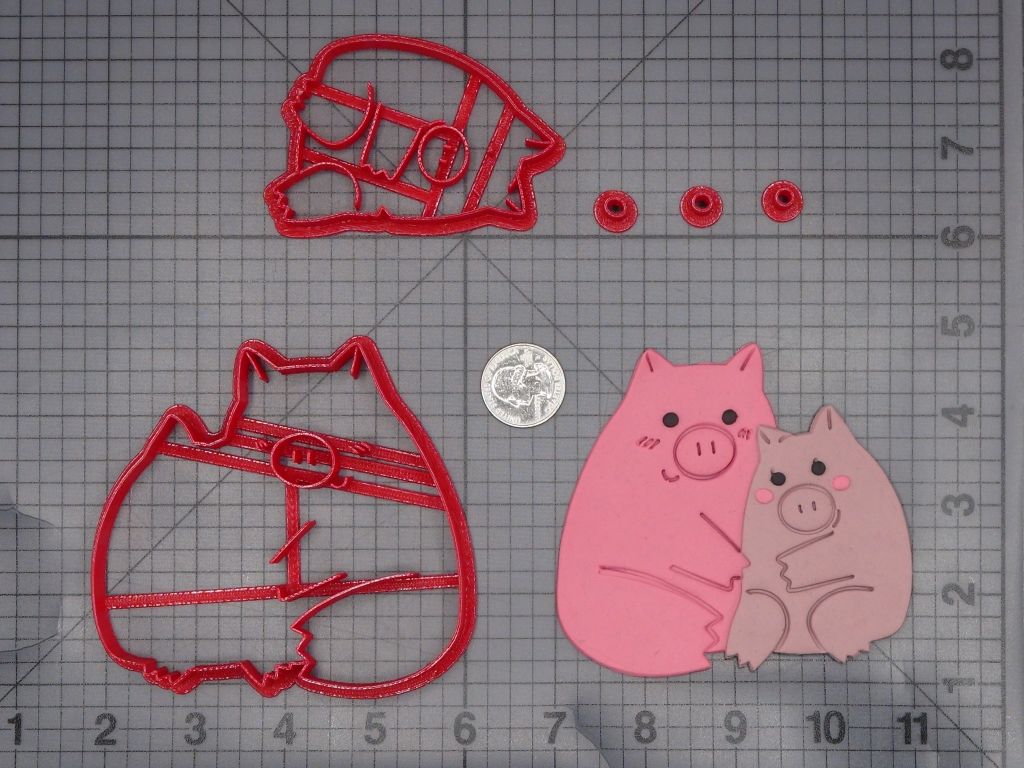 Pig Couple 266-K857 Cookie Cutter Set
