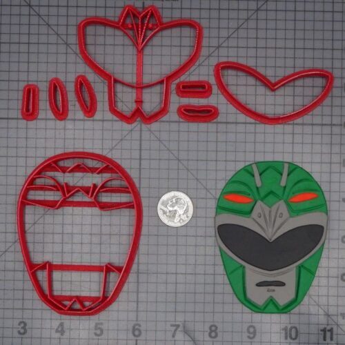 Power Rangers Lost Galaxy - Green Head 266-K878 Cookie Cutter Set