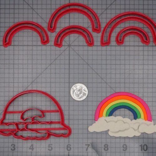 Rainbow with Clouds 266-K858 Cookie Cutter Set