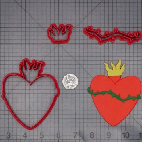 Sacred Heart with Flame 266-K666 Cookie Cutter Set
