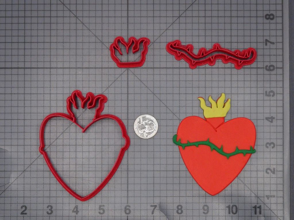 Sacred Heart with Flame 266-K666 Cookie Cutter Set