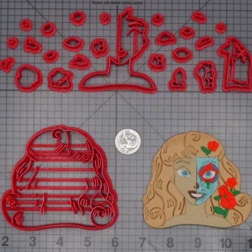 Sleeping Beauty - Aurora Sugar Skull Head 266-F572 Cookie Cutter Set