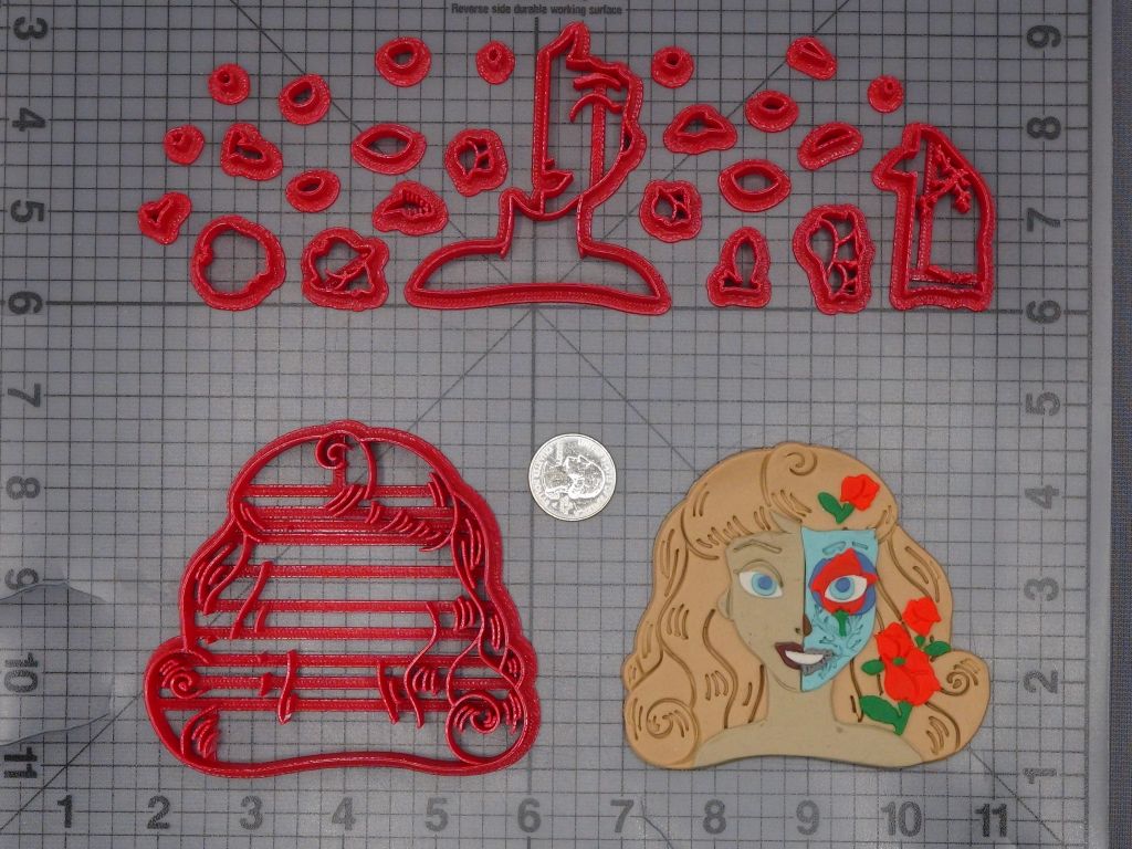 Sleeping Beauty - Aurora Sugar Skull Head 266-F572 Cookie Cutter Set