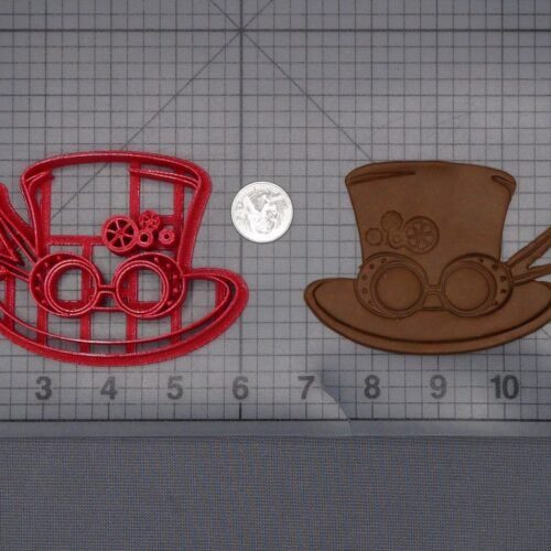 Steampunk - Top Hat And Glasses 266-K690 Cookie Cutter