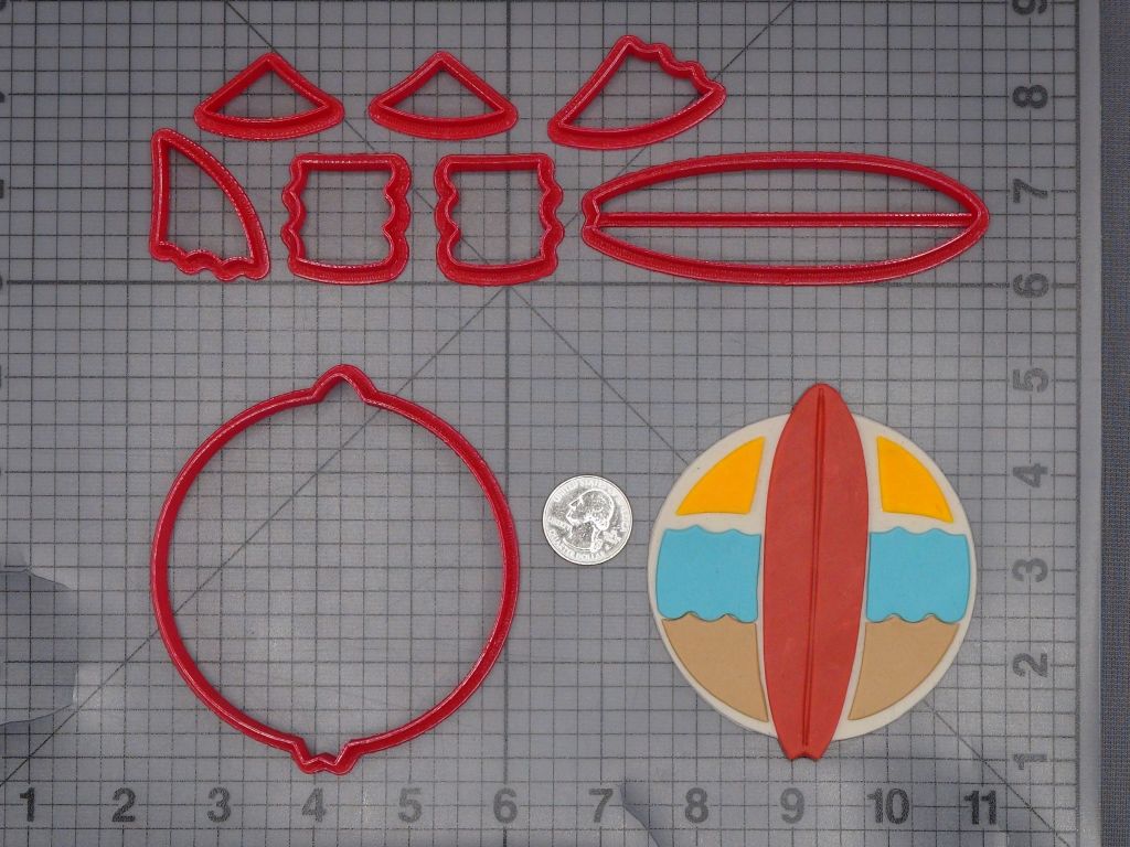 Surf Board Ocean 266-K778 Cookie Cutter Set