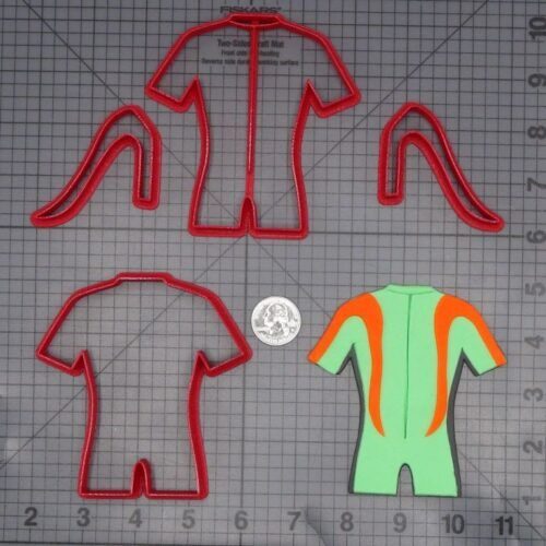 Surfing Wetsuit 266-K859 Cookie Cutter Set