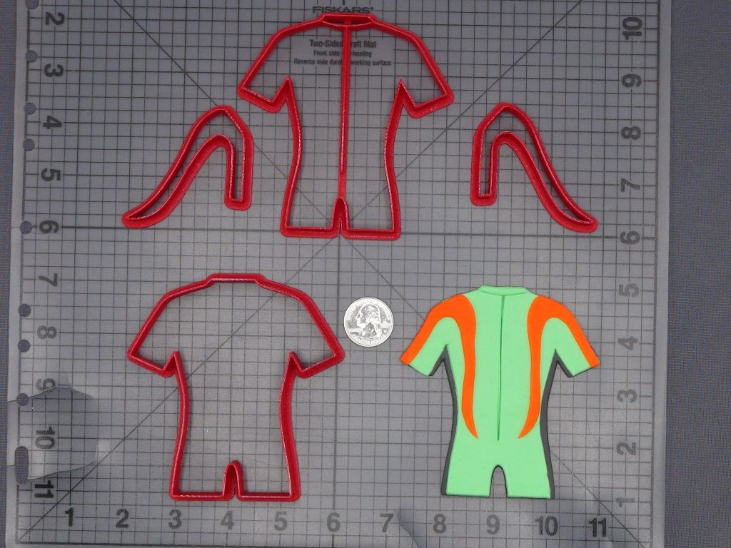 Surfing Wetsuit 266-K859 Cookie Cutter Set
