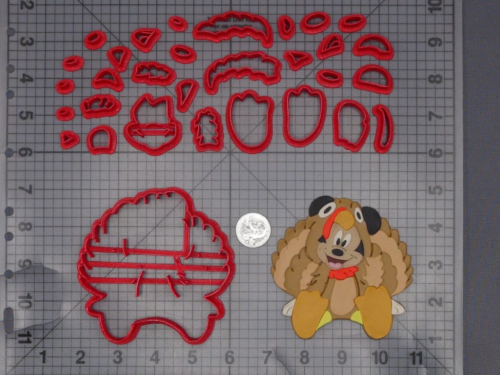 Thanksgiving - Mickey Mouse Turkey 266-K976 Cookie Cutter Set