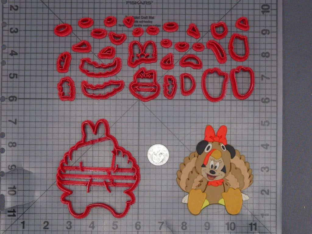 Thanksgiving - Minnie Mouse Turkey 266-L012 Cookie Cutter Set