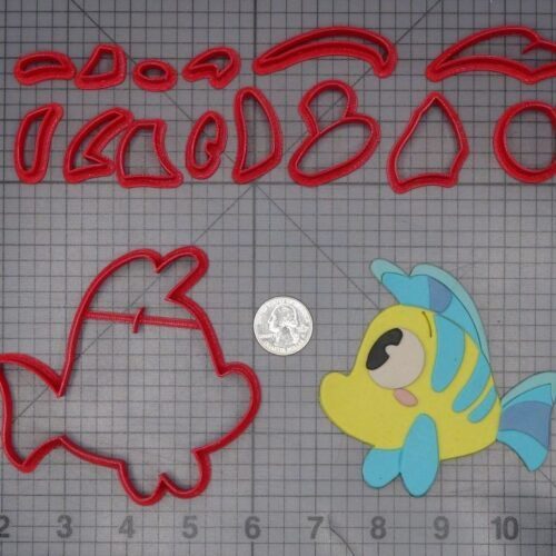 The Little Mermaid - Flounder Fish 266-K846 Cookie Cutter Set