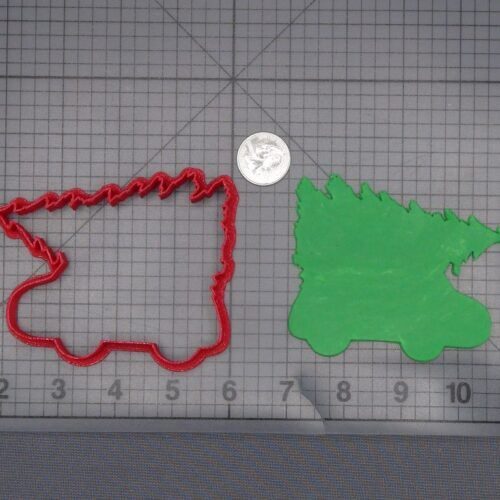 Christmas - Tree on Car 266-L071 Cookie Cutter Silhouette